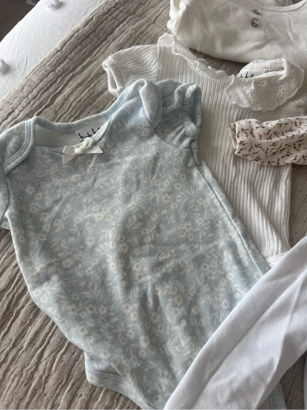 GAP Baby Onesie Bundle - White, Light Blue, Pink, Cream